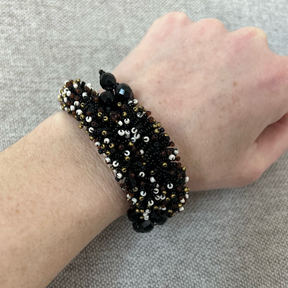 Wrap Around Cuff - Brown and Gold - NWOT